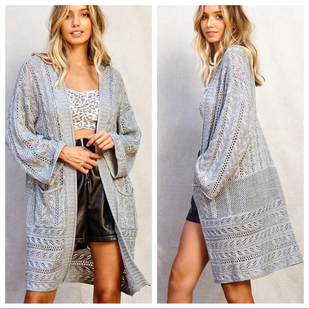 #42 Must Have! Crocheted LightweightKnit Cardigan - Picture 2 of 6